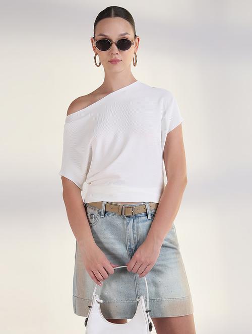 women solid batwing sleeves crop top - 21843375 - Very Small Image - 1