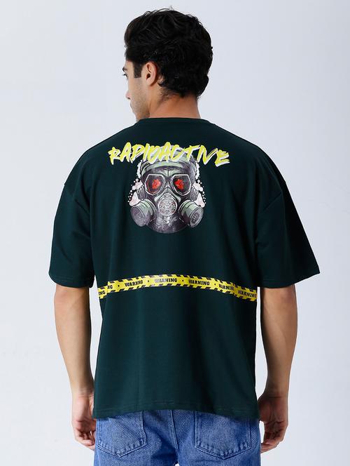 men green printed short sleeve oversized t-shirt - 21844076 - Very Small Image - 1