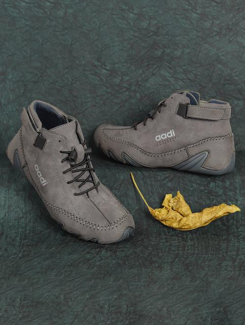 men grey lace up casual shoe - 21853628 - Very Small Image - 1