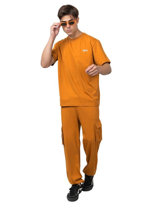 men solid short sleeve regular fit co-ord set - 21854399 - Very Small Image - 1