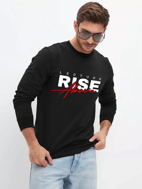 men chest print long sleeve regular fit t-shirt - 21870842 - Very Small Image - 1