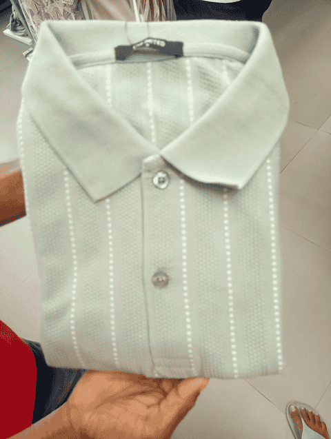 light green fancy fabric tshirt - 21871889 - Very Small Image - 1
