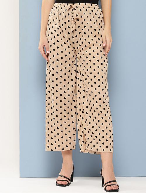 women printed high rise palazzo - 21879340 - Very Small Image - 1