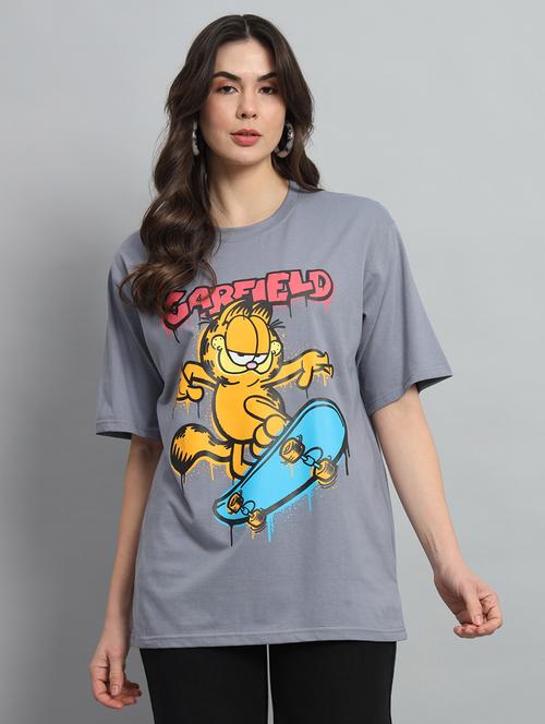 women printed short sleeves oversized t-shirt - 21903027 - Very Small Image - 1