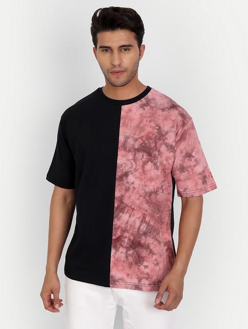 men tie & dye round neck loose fit t-shirt - 21903358 - Very Small Image - 1