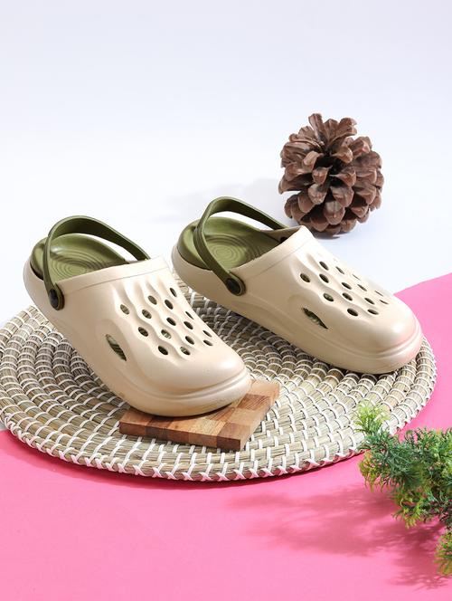 kids beige solid clog - 21904885 - Very Small Image - 1