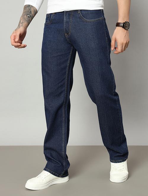 men solid mid rise straight fit jean - 21905990 - Very Small Image - 1