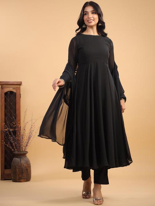 women solid long sleeve kurta pant with dupatta set - 21906154 - Very Small Image - 1