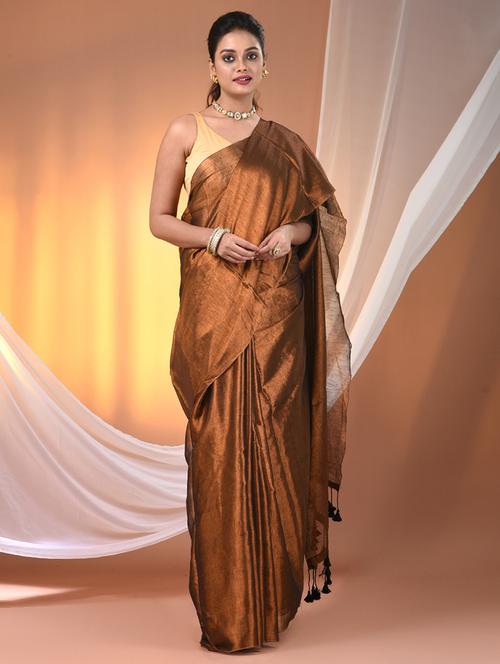 women solid casual wear saree with blouse - 21908331 - Very Small Image - 1