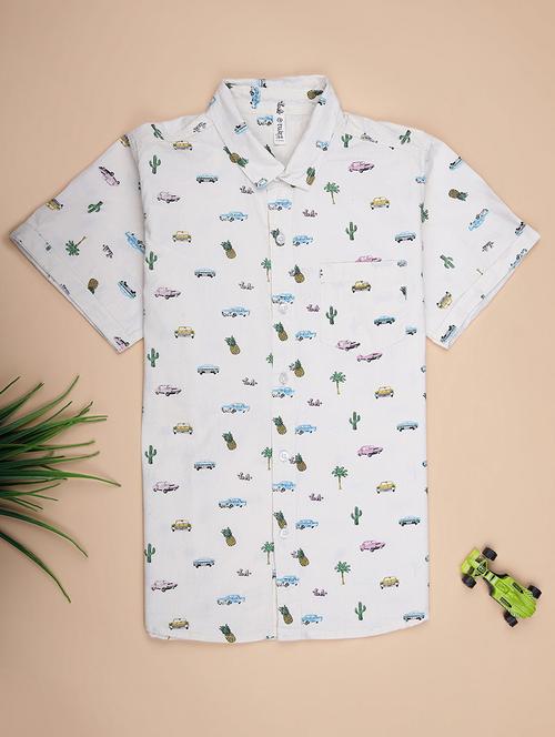 boys printed collared short sleeve shirt - 21908739 - Very Small Image - 1