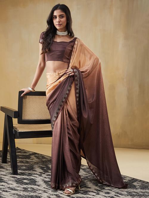 women ombre ready to wear saree with blouse - 21911900 - Very Small Image - 1