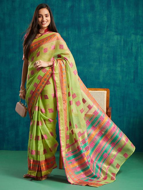 women self design ready to wear saree with blouse - 21911915 - Very Small Image - 1