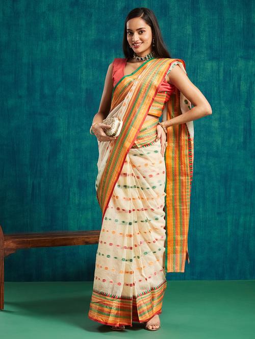 women self design ready to wear saree with blouse - 21911920 - Very Small Image - 1