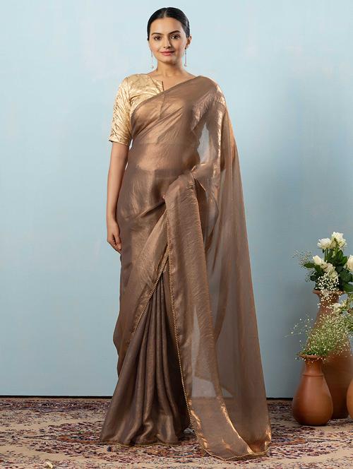 women solid ready to wear saree with blouse - 21911950 - Very Small Image - 1