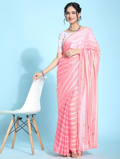 women printed casual wear saree with blouse - 21912378 - Very Small Image - 1