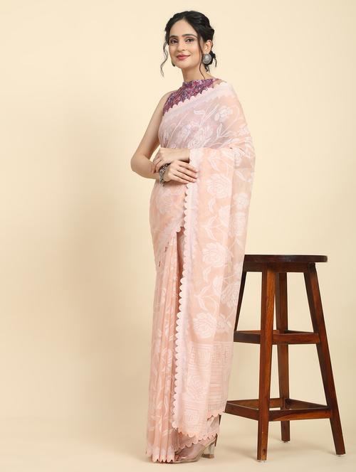 women printed casual wear saree with blouse - 21912380 - Very Small Image - 1