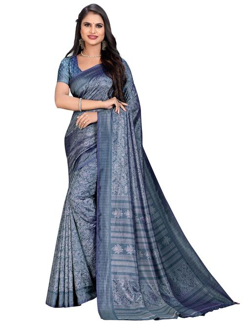 women printed casual wear saree with blouse - 21912392 - Very Small Image - 1