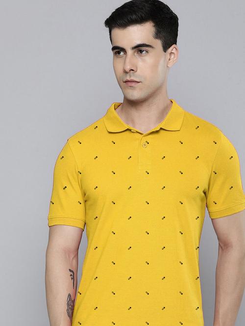 men printed short sleeve regular fit polo t-shirt - 21913279 - Very Small Image - 1
