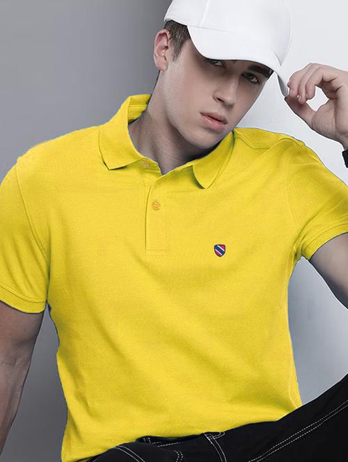 men solid short sleeve regular fit polo t-shirt - 21913282 - Very Small Image - 1