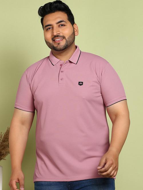 men plus size solid short sleeves polo t-shirt - 21913998 - Very Small Image - 1