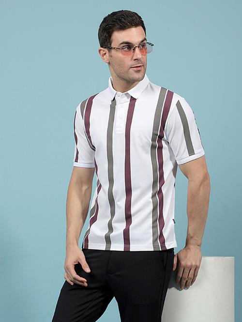 men striped short sleeve regular fit polo t-shirt - 21914449 - Very Small Image - 1