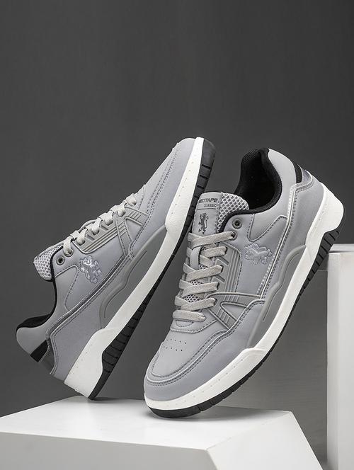 men grey lace up sneaker - 21915664 - Very Small Image - 1