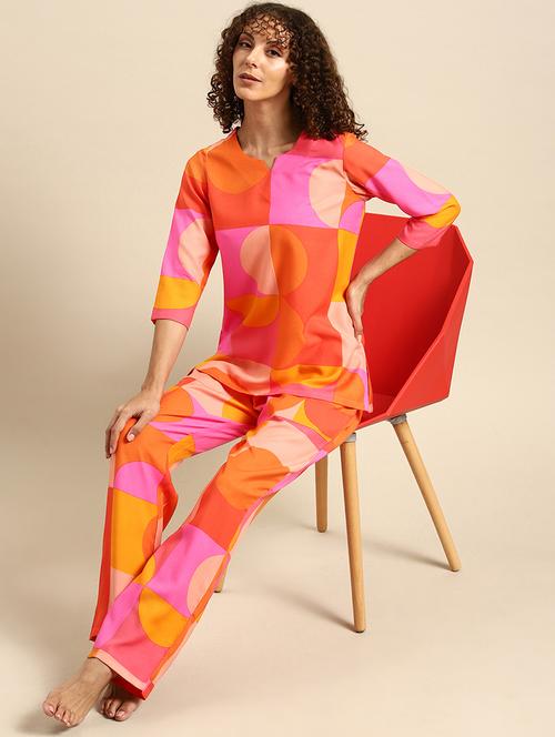 women printed nightwear pyjama set - 21917783 - Very Small Image - 1