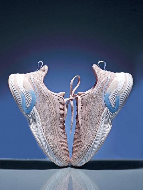 women peach lace-up sports shoe - 21918040 - Very Small Image - 1