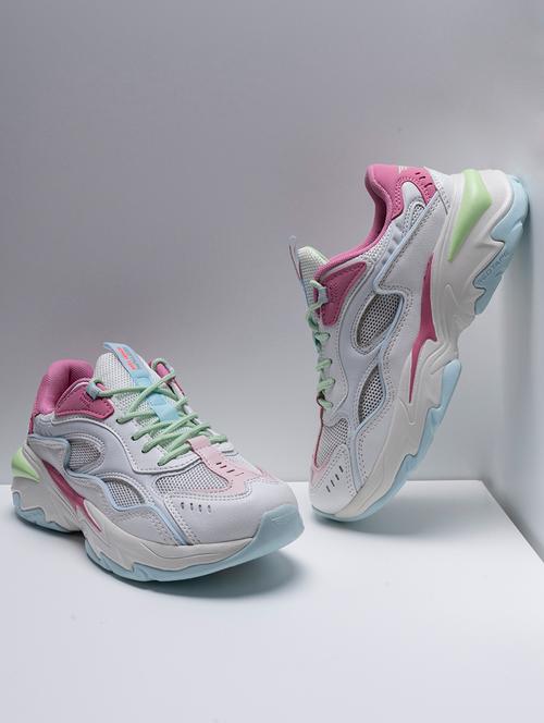 women color block lace-up sports shoe - 21918257 - Very Small Image - 1
