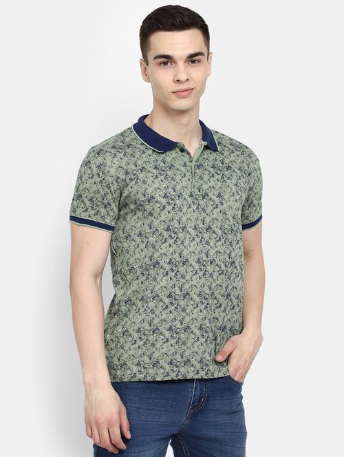 men printed short sleeves regular fit polo t-shirt - 21920958 - Very Small Image - 1