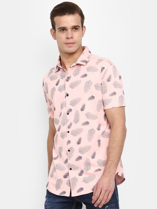 men printed collared sort sleeves casual shirt - 21920975 - Very Small Image - 1