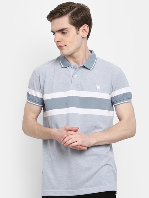 men striped short sleeves regular fit polo t-shirt - 21920988 - Very Small Image - 1