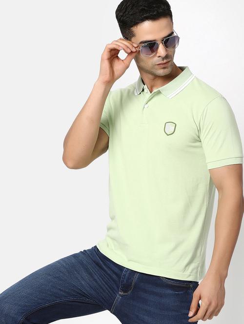 men solid short sleeves regular fit polo t-shirt - 21921002 - Very Small Image - 1