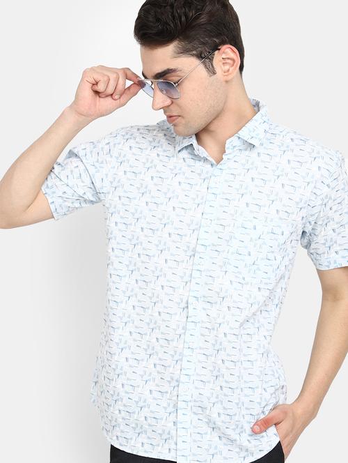 men printed collared short sleeves casual shirt - 21922671 - Very Small Image - 1