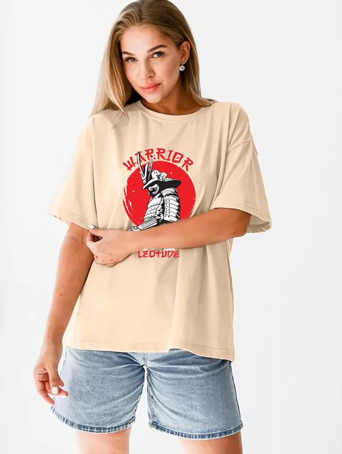 women printed short sleeves oversized t-shirt - 21922722 - Very Small Image - 1