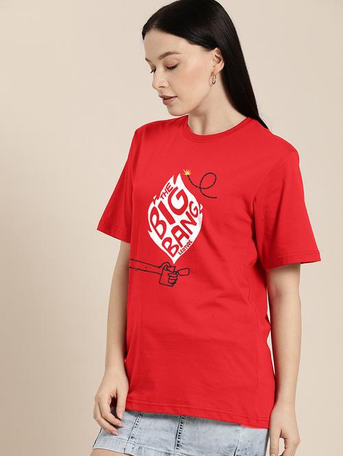 women printed short sleeves oversized t-shirt - 21922747 - Very Small Image - 1