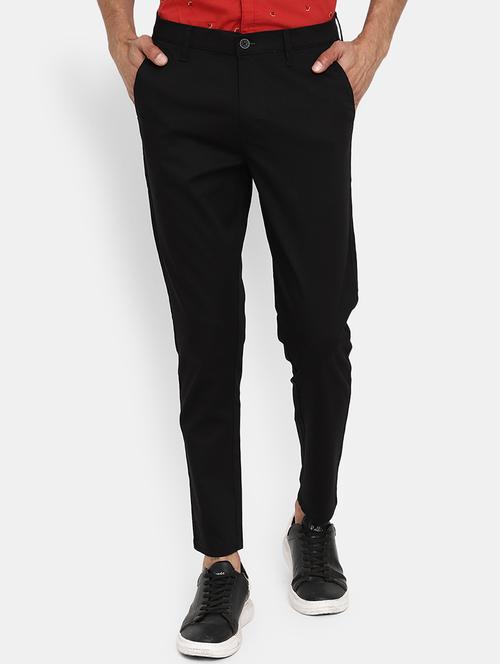 men solid mid rise regular fit chinos - 21922828 - Very Small Image - 1
