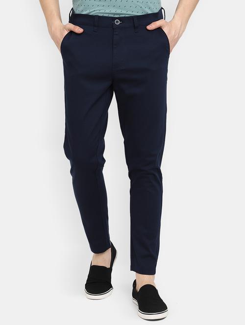men solid mid rise regular fit chinos - 21922857 - Very Small Image - 1