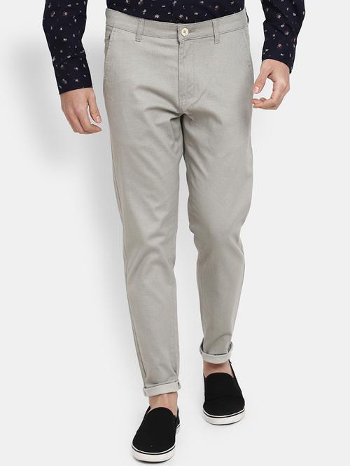 men solid mid rise regular fit chinos - 21922859 - Very Small Image - 1