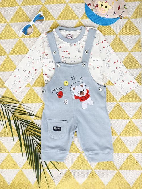 kids printed t-shirt and dungree set - 21923018 - Very Small Image - 1