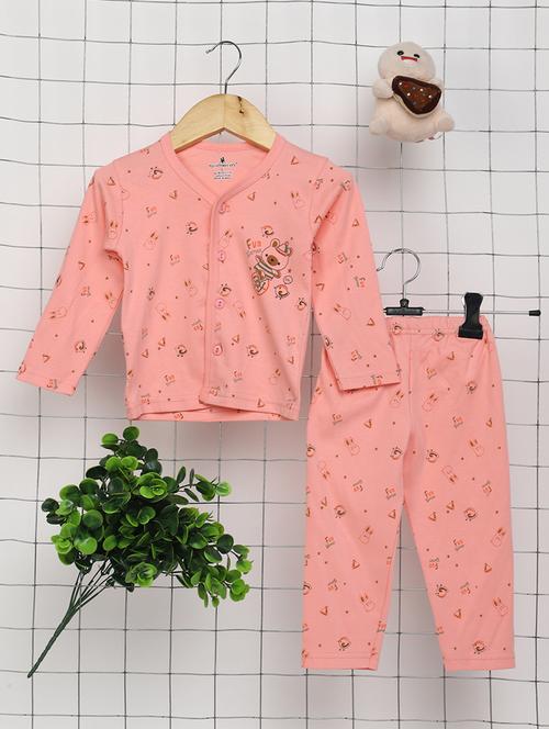 kids printed t-shirt and pyjama co-ord set - 21923023 - Very Small Image - 1