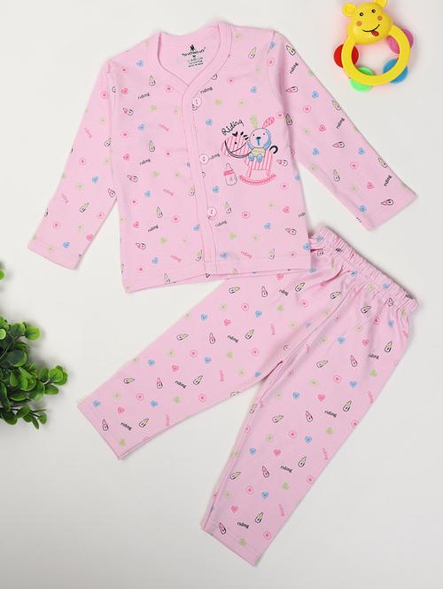 kids printed t-shirt & pajama co-ord set - 21923032 - Very Small Image - 1