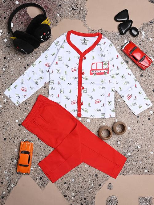 kids printed long sleeves full length set - 21923055 - Very Small Image - 1