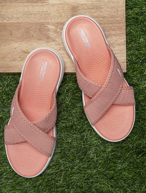 women pink solid slip on sandal - 21923146 - Very Small Image - 1