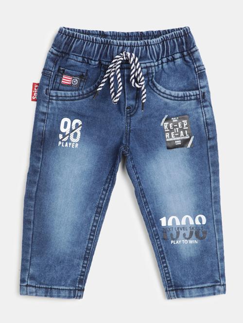 kids printed mid rise slim fit jean - 21923291 - Very Small Image - 1