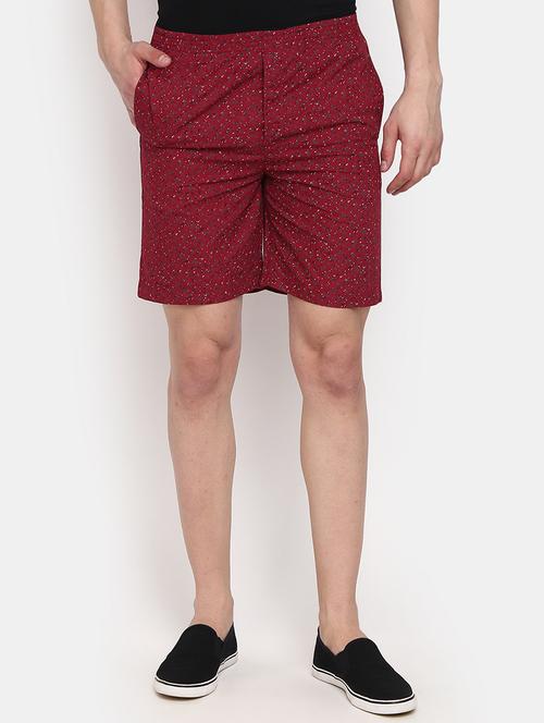 men floral printed mid rise regular fit shorts - 21923372 - Very Small Image - 1