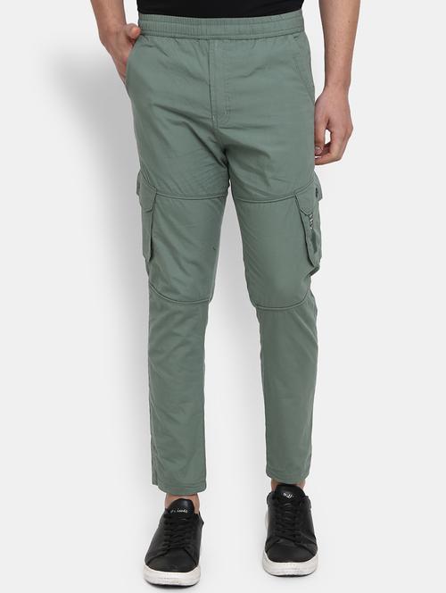 men solid mid rise cargo - 21923681 - Very Small Image - 1