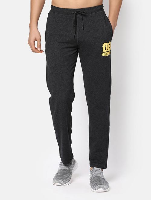 men solid mid rise full length track pant - 21923684 - Very Small Image - 1