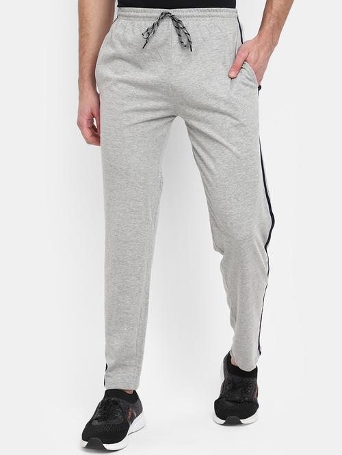 men solid mid rise full length track pant - 21923706 - Very Small Image - 1