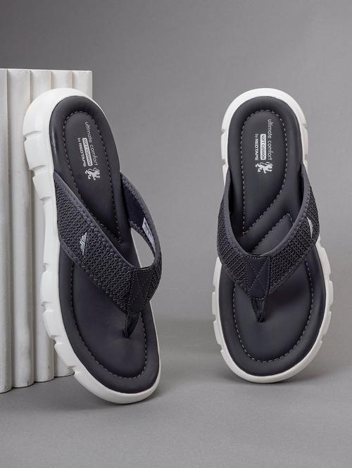 men grey solid slip on sandal - 21924197 - Very Small Image - 1
